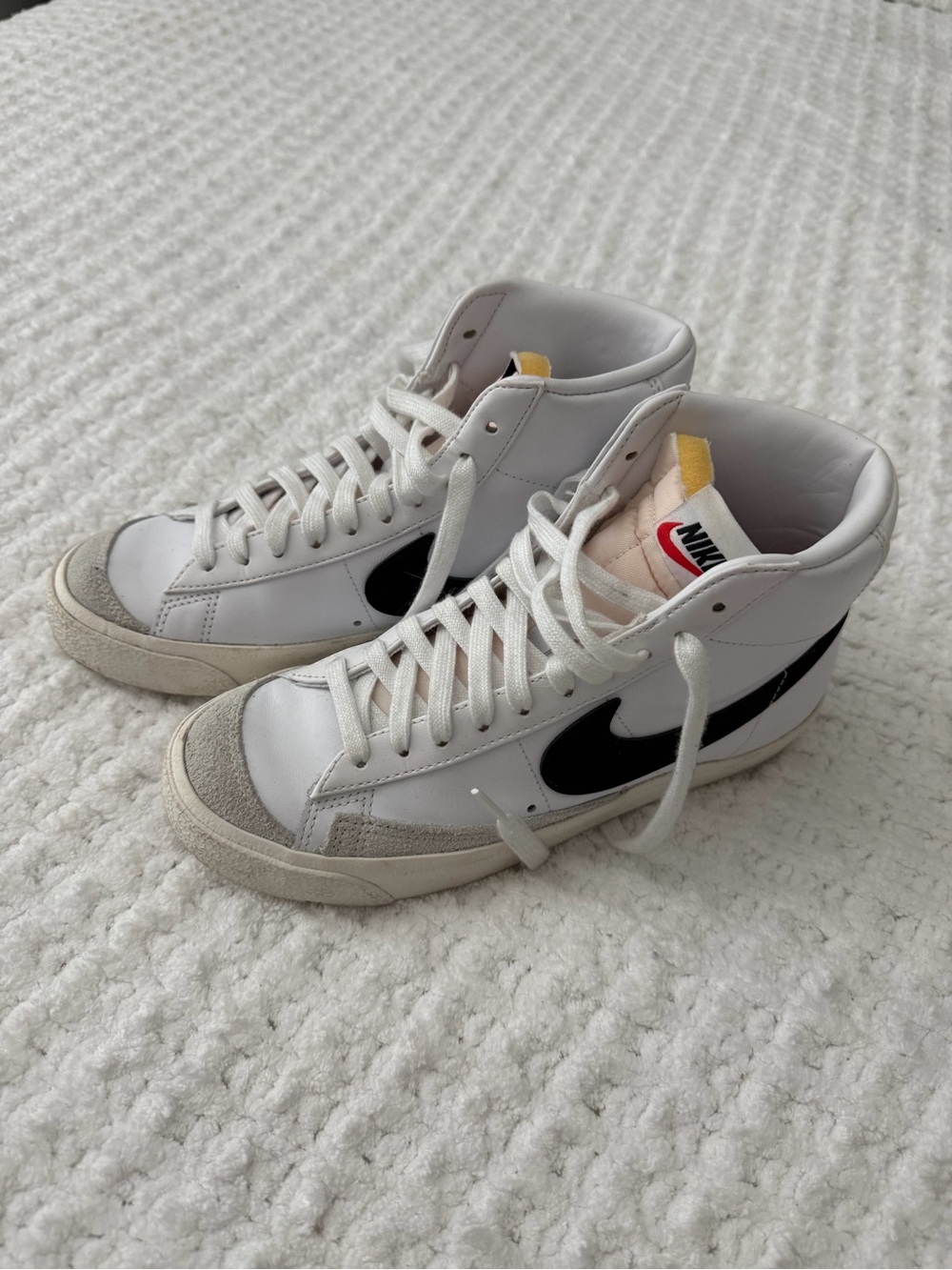 Nike Blazer Mid Vintage White with Black Swoosh
